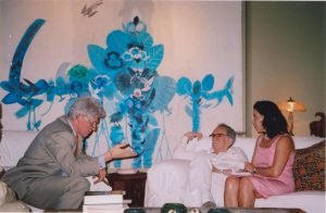 With Bill Clinton and Patricia Cepeda, personal friend and translator; photographer and date unknown.