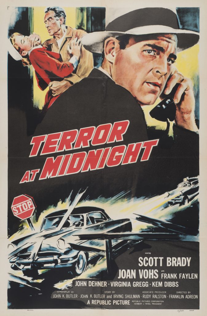 Terror At Midnight, Date: 1956, size: 27x41 inches, from the Interstate Theater Collection