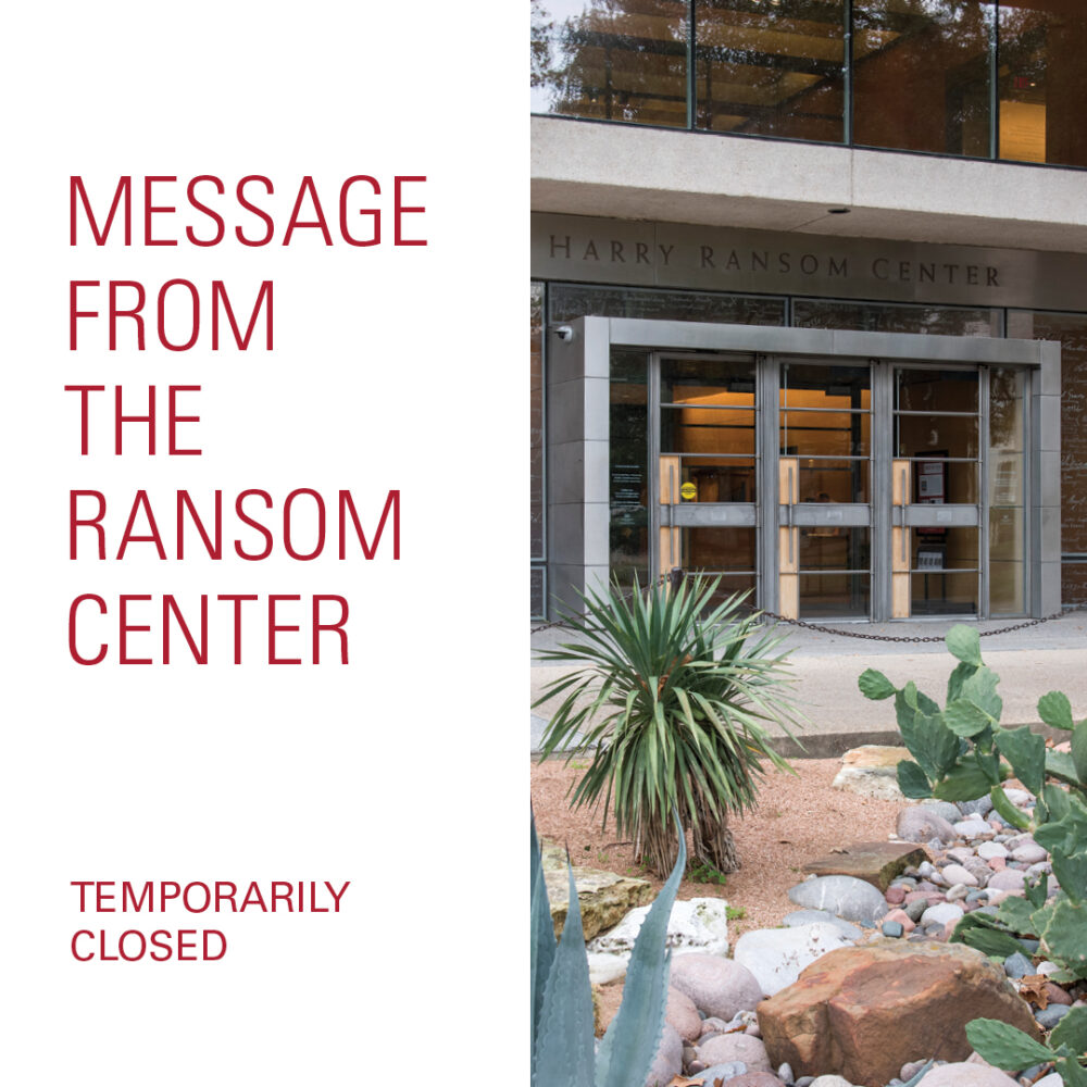 Ransom Center closed temporarily