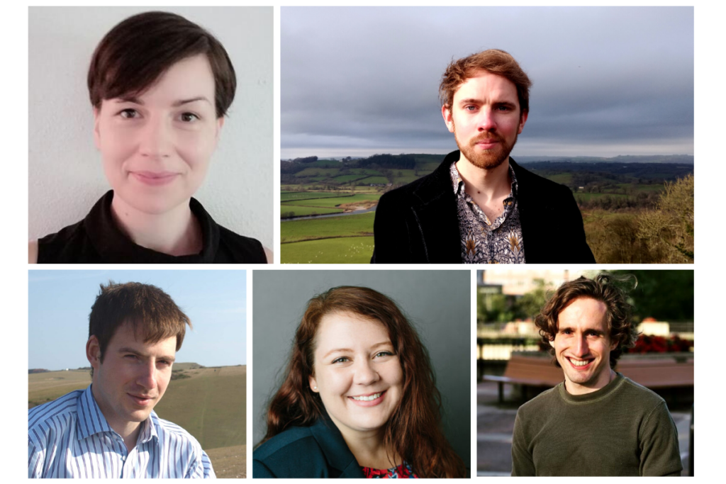 Clockwise from top left: Johanna Hartmann, Rhys Kaminski-Jones, Sam Lagasse, Savannah Hall, and Fraser Riddell.