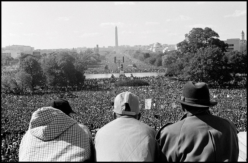 Eli Reed, Million Man March, Washington, D.C., 1995. Image courtesy of Magnum Photos, Inc. © Eli Reed/Magnum Photos