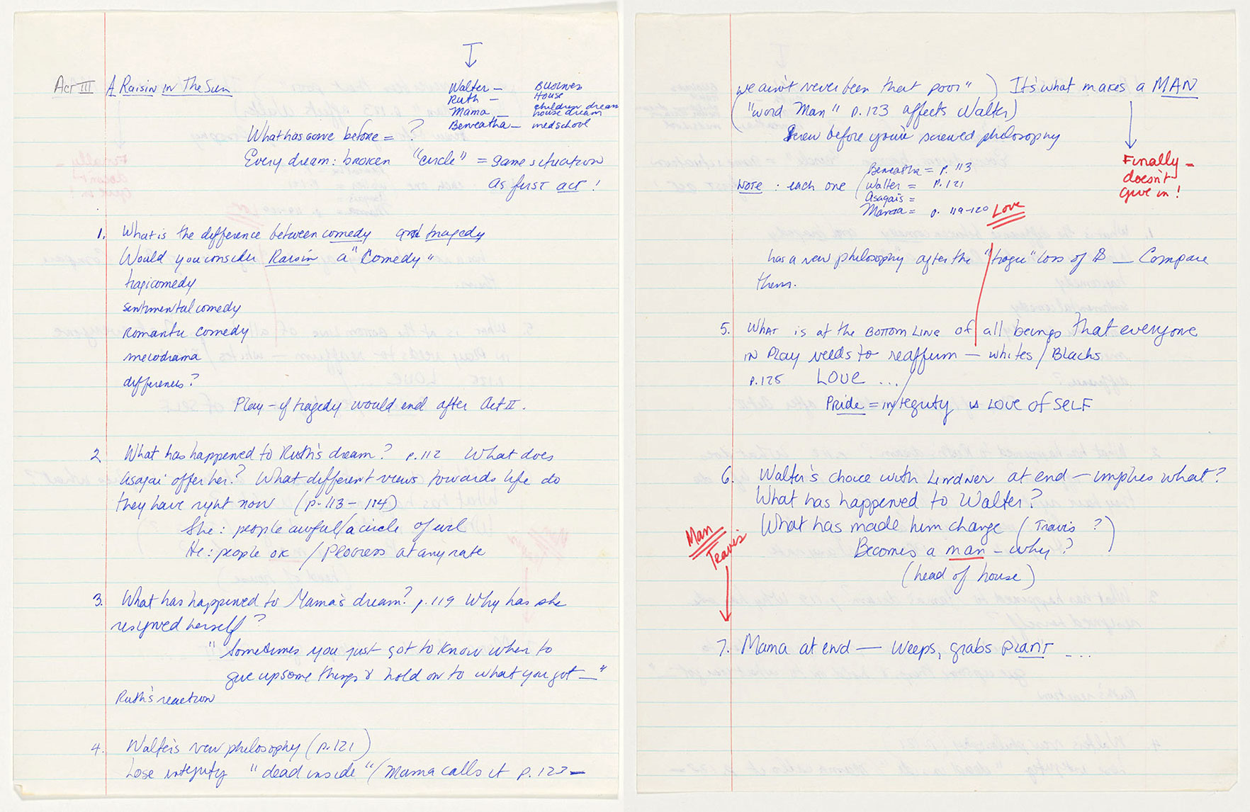 handwritten lesson plan Julia Alvarez