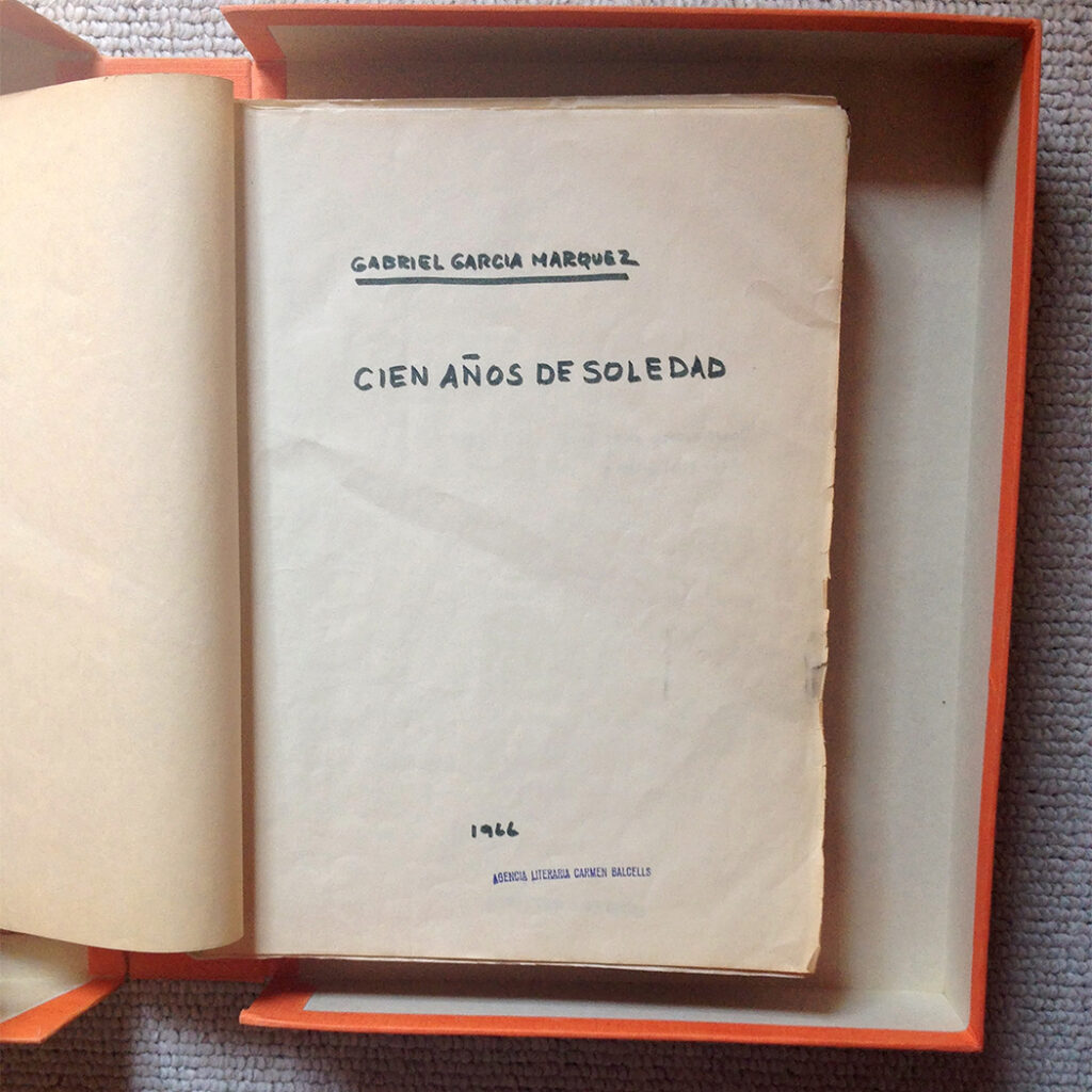 Cien años de soledad [One Hundred Years of Solitude], 1966. Gabriel García Márquez Papers, Harry Ransom Center.
