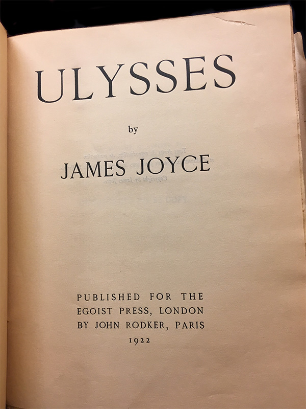 Title page of Ulysses by James Joyce