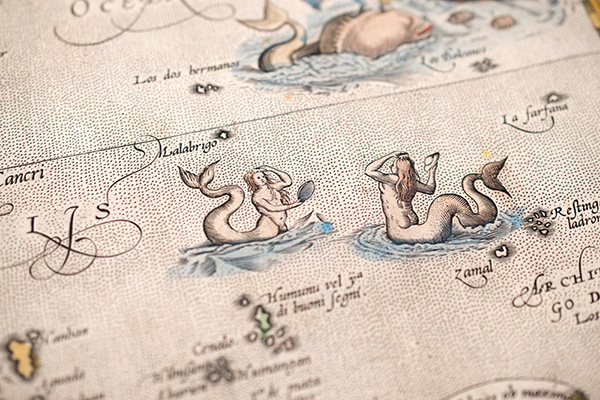 Mermaids on a map