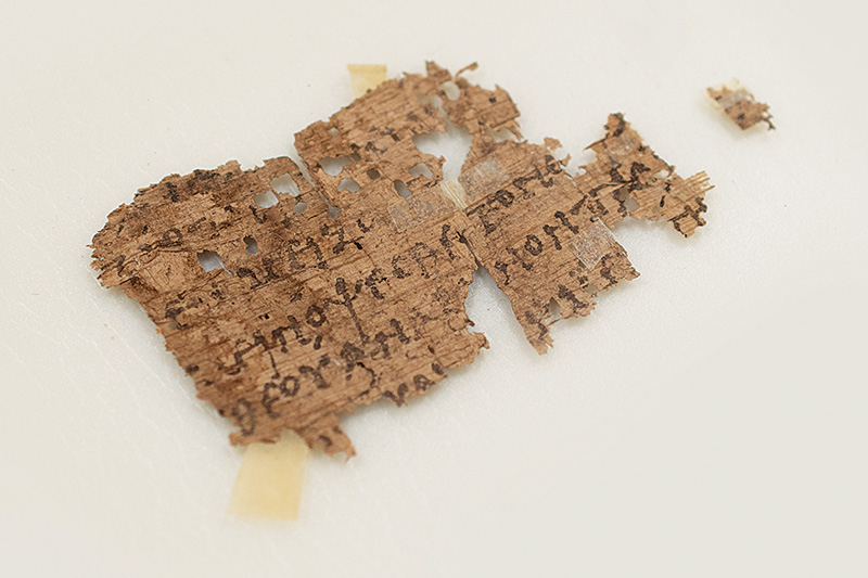 A Greek fragment is the first-known New Testament papyrus written on the front side of a scroll