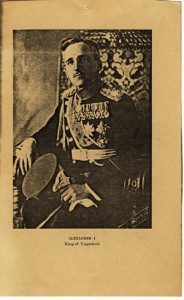 Photo of Alexader I, King of Yugoslavia, used in research for Night Soldiers.