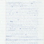 First pages of a handwritten draft of "Infinite Jest" by Wallace.