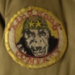 Detail of sleeve of jacket worn by Robert De Niro in "Taxi Driver." Schrader donated the costume in 2006 to join De Niro's archive at the Ransom Center.