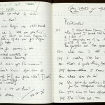 One of David Mamet's journals, with content relating to "American Buffalo" (1975). © David Mamet.