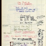 David Mamet's planner for Dec. 12-13, 1977. David Mamet papers. © David Mamet