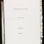 Preliminary shot pages and notes for "The Tell," which became "House of Games" (1987). © David Mamet.