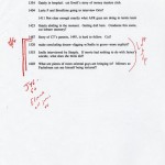 Notes from editor Michael Pietsch to Wallace regarding draft of "Infinite Jest," dated Dec. 22, 1994. The annotations are Wallace's.