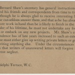 Postcard from George Bernard Shaw collection.
