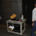 Photograph conservator Barbara Brown and Getty Conservation Institute Senior Scientist Shin Maekawa perform maintenance on the First Photograph monitoring system. Photo by Anthony Maddaloni.
