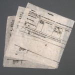 The paper on which the form (in Devanagari script) was printed was accompanied by three more unused blanks.