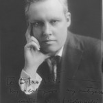 Photograph of Carl Van Vechten, now known more for his associations with the Harlem Renaissance than for his own novels, inscribed to the Knopfs in 1917. Knopf, Inc. archive.