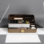 Robert De Niro's makeup kit from his early acting days in theater was stored in housing that allows it to "breathe" since the contents inside the kit have a strong odor. The housing protects the case from light and dust. Photo by Anthony Maddaloni.