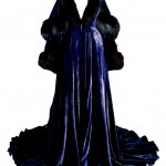 The Blue Velvet Peignoir worn by Vivien Leigh as Scarlett O'Hara in "Gone With The Wind."
