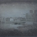Louis Jacques Mandé Daguerre, "Notre Dame and the Ile de la Cité," Paris, ca 1838. Daguerreotype. 15.5 x 20.6 cm.