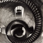 Helmut Gernsheim, "Spiral Staircase at St. Paul's Cathedral: Looking Down," 1943. Gelatin silver print. 38.0 x 29.7 cm.