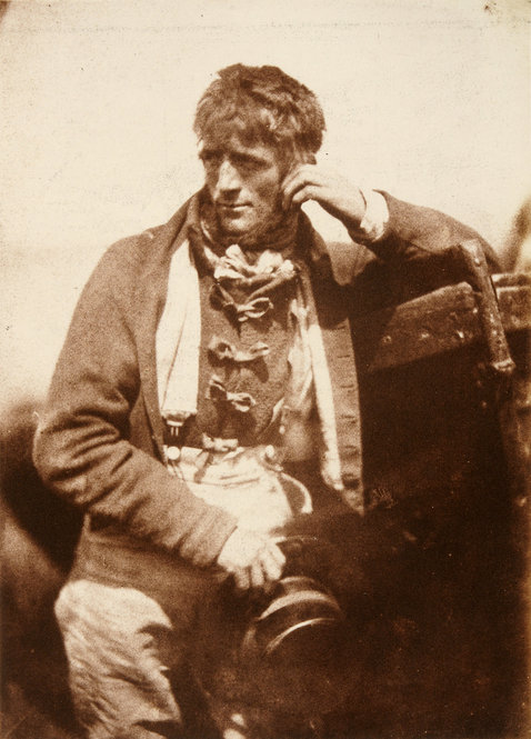 David Octavius Hill, "A Newhaven Pilot," ca. 1845. Salted paper print. 14.6 x 20.3 cm.