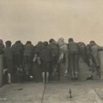 Frank Meadows Sutcliffe, "Excitement," 1888. Platinum print. 14.6 x 20.5 cm.