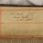 Page inside Bible, with the inscription "John Sleigh, Inner. Temple, 12. Nov: A. D. 1850."