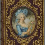 "La Mode Féminine" de 1490 à 1920, Volume 2 of 3 (Paris: Nilsson, ca. 1926). The Library of Edward Alexander Parsons. This collection of hand-colored French fashion plates features a portrait of the Queen of Fashion herself, Marie Antoinette. This portrait is an example of Cosway bindings, miniature paintings on ivory inset into gold-tooled leather covers. While these bindings get their name from the English miniaturist Richard Cosway (c. 1742–1821), the London bookselling firm Southeran’s is credited with their invention. Cosway bindings became popular as post-market modifications in the early twentieth century. This fashionable cover is tailor-made for its subject.