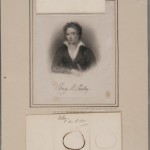 Portrait and hair sample of Percy Shelley. Photo by Pete Smith.