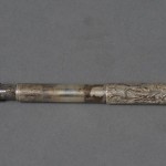 Sterling silver fountain pen. Nib is inscribed with the letter “J.” Photo by Anthony Maddaloni.