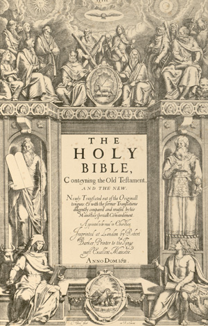 First edition of the authorized version of the King James Bible, 1611, Pforzheimer Collection. Harry Ransom Center.