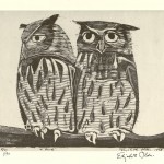 Two Owls. 1938. 12 1/8” x 16”