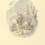 Halbot Knight Browne (also known as "Phiz.") "The Goblin and the Sexton." Original illustration for "The Pickwick Papers."