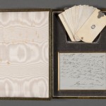 Notebook that belonged to Charles Dickens with note of authenticity. Photo by Pete Smith.