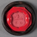 Wax impression of Charles Dickens's seal. Photo by Pete Smith.