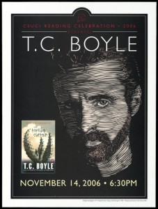 Promotional poster for a reading of "The Tortilla Curtain" by T. C. Boyle on November 14, 2006.