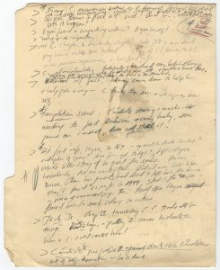 File folder with notes for "The Tortilla Curtain" by T. C. Boyle.