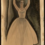 Tom Lea (American, 1907-2001). Untitled [Ballerina], 1951. Watercolor and ink wash on paper. ©Tom Lea Institute.