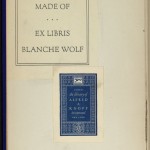 Cover of one of the very earliest Knopf imprints, Nicolai Gogol’s "Taras Bulba" (1915). The inside cover shows the bookplate of Blanche Wolf, soon to be Blanche Knopf, and bears an early bookplate from the firm’s library.