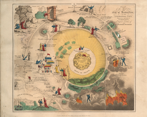 "Plan of the Road from the City of Destruction to the Celestial City" from the 1833 edition of "The Pilgrim's Progress."