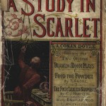Sherlock Holmes’s inauspicious first appearance was in the 1887 Beeton’s Christmas Annual. The 27-year-old Doyle wrote the novel in three weeks and received only £25 for the full rights. Ellery Queen Book Collection.