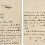 In this letter to Bram Stoker, Doyle expresses his admiration for the recently published “Dracula.” Arthur Conan Doyle papers.