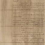 This manuscript page from “The Hound of the Baskervilles” shows Holmes and Watson in conversation after the doctor discovers his friend has been hiding out on Dartmoor. Arthur Conan Doyle papers.