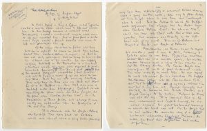 A. A. Milne, best remembered for creating Winnie-the-Pooh, celebrates Holmes and Watson in his nine-page essay “A Room on Baker Street.” A. A. Milne Papers.