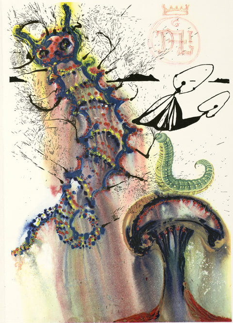 "Advice From a Caterpillar." © Salvador Dalí, Fundació Gala-Salvador Dalí / Artists Rights Society (ARS), New York, 2012.