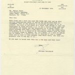 This letter from Stern’s literary agent, Georges Borchardt, shows how Borchardt served as both an agent of Stern’s interest and a critical force in his creative work. Copyright © Georges Borchardt. Used by permission. All rights reserved.
