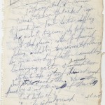 These pages from Stern’s journals are typical of his manuscript and typed recordings of and reflections on his daily activities. Stern’s journals often document his interactions with literary figures, such as, in this case, Jean-Paul Sartre, Al Alvarez, and Frank Kermode. Such journal entries are of especial interest because Stern’s later short stories, including those published in "Twice Told Tales" and "Twice Upon a Time," reinterpret literary history and classic works. Copyright © Estate of Daniel Stern. Used by permission. All rights reserved. Copyright © Estate of Daniel Stern. Used by permission. All rights reserved.