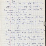 Notes and fragments for "Gadget" in a "Rough Bomb Book" journal, 1975.