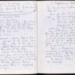 Nicolas Freeling's working draft of "The Back of the North Wind." 1979.